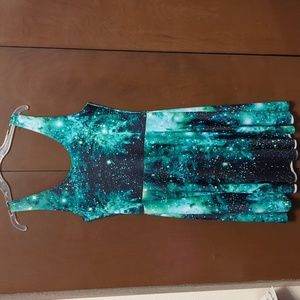 Galaxy Emerald scoop skater dress